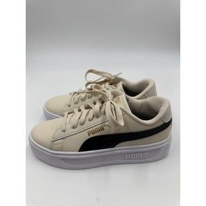 NWOT 7.5 Women's Puma Platform Sneakers Casual Shoes Tan Black Gold 390758-08